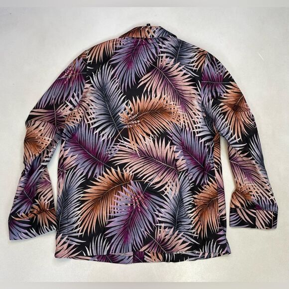 Royalty By Maluma All Over Print Palm Trees Shirt Men Medium Long Sleeve NWT - Picture 3 of 7